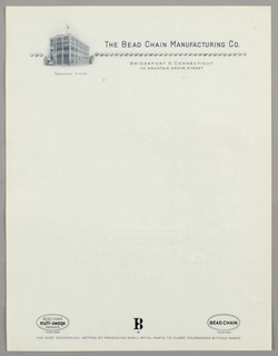 Letterhead, The Bead Chain Manufactur