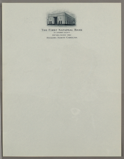Letterhead, The First National Bank o