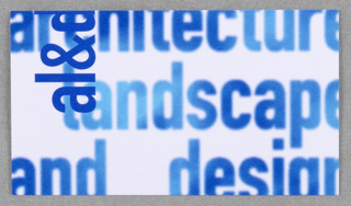 Business Card, Business Card for Faculty of Architecture Landscape and Design, University of Toronto