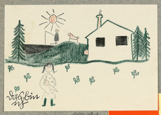 Postcard, Kinder kommt in Tante Gretes [Children Come to Aunt Grete's], Wien