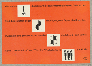 Business Card, Von nun an schneiden... David Gewitsch & Söhne