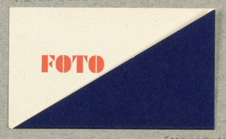 Business Card, Foto Pragan (Hans Pragan)