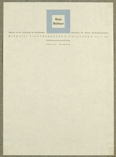 Letterhead, Susi Delmar