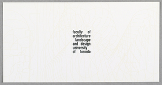 Card, Card with Computer-generated Typographic Exploration of New Identity for Faculty of Architecture Landscape and Design, University of Toronto
