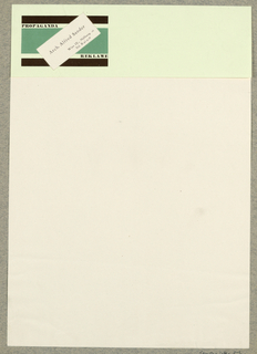 Letterhead, Arch. Alfred Sander, Wien/Propaganda Reklame