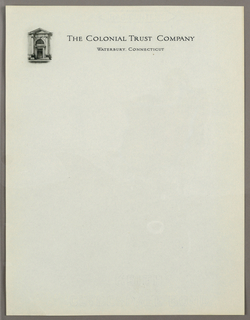 Letterhead, The Colonial Trust Compan
