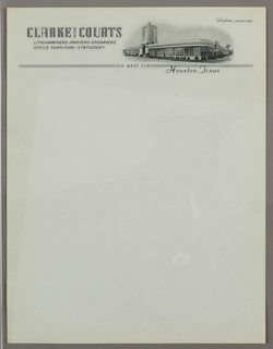 Letterhead, Clarke and Courts Lithogr