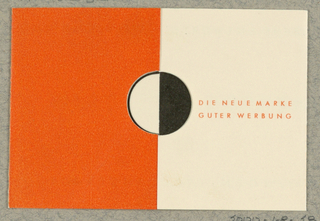 Business Card, Die Neue Marke Guter Werbung [The New Mark of Excellent Publicity]