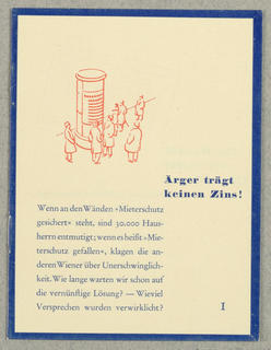 Brochure, Arger trägt keinen Zins! Herrn Erwin Knina