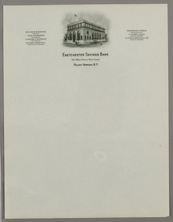 Letterhead, Eastchester Savings Bank/