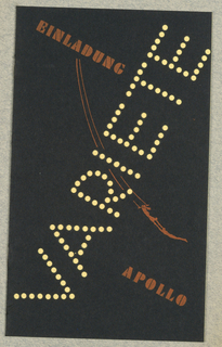 Invitation, Variete Einladung Apollo, October 24