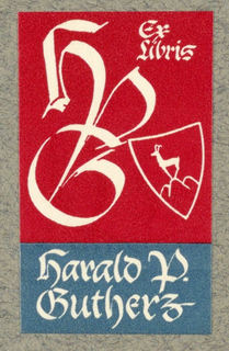 Ex Libris Label, Harold P. Gutherz