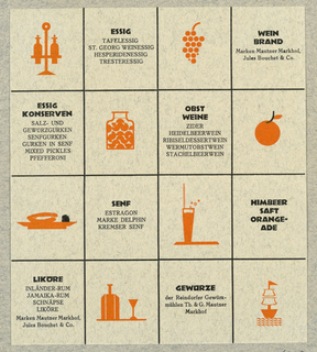 Business Card, Essig / Weinbrand / Essig Konserven / Obst Weine...Marken Mautner Markhof