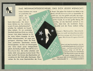 Brochure, Frohe Wiehnachten!  H. Bauer