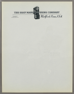 Letterhead, Gray Manufacturing Compan