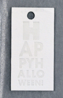 Tag, Halloween greeting card