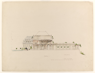 Drawing, Study for the Clubhouse of the golf club of Newport