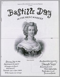 Advertisement, Restaurant Florent:  Bastille Day