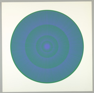 Print, "lavender-blue over green", Plate 5, "Color/Moire" Portfolio