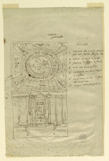 Drawing, Project for a Hall