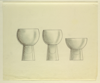 Drawing, Three goblets