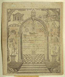 Print, Masonic Invitation
