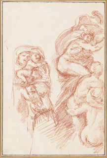 Drawing, Figures from Sistine Chapel ceiling