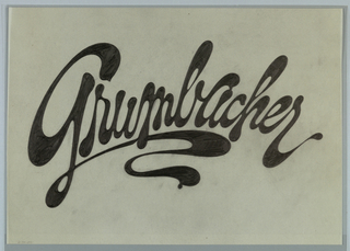 Drawing, Design for Grumbacher Logo