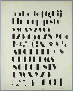 Drawing, Design for Manhattan Typeface