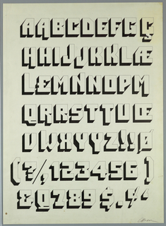 Drawing, Design for Pioneer Typeface