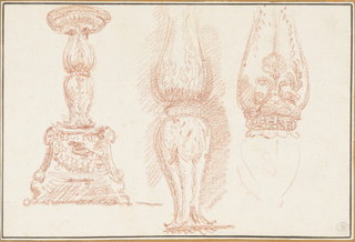 Drawing, Study of balusters and candelabra