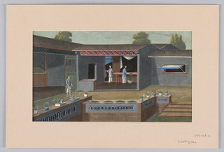 Drawing, Sifting tea"