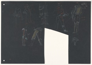 Drawing, Costume Designs: Nine Studies, for "Othello"