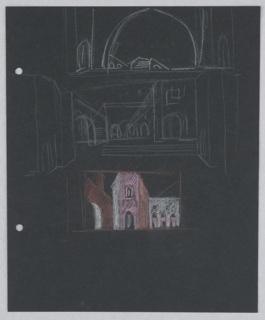 Drawing, Stage Design: Studies for Act I, Scene 2, for "Othello"
