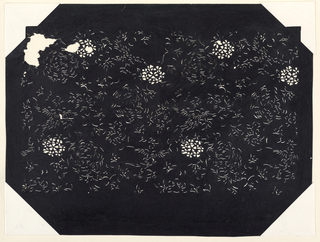 Katagami, Chrysanthemum Blossoms