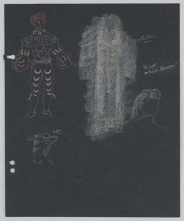 Drawing, Costume Design: Studies for Othello, for "Othello"