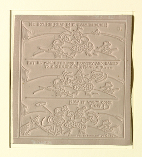 Mat Plate, Mat Plate for Cartoon (Toonerville Folks)