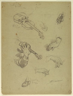 Drawing, Study of Hands of a Violin Player