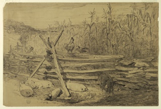Drawing, Farm Scene