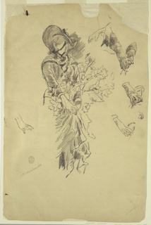 Drawing, Study of Figure for "In the Mountains"