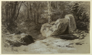 Drawing, Rocks in the Woods