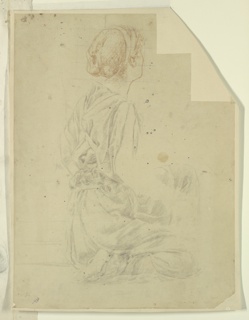 Drawing, Study for a seated woman, “Vintage Festival,” Mendelssohn Glee Club, New York, NY