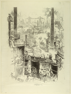 Print, From the Tops of the Furnaces