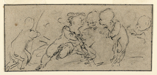 Drawing, Children; Verso: Children and Bacchantes (?)