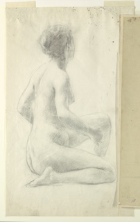 Drawing, Study for a seated woman, “Vintage Festival,” Mendelssohn Glee Club, New York, NY