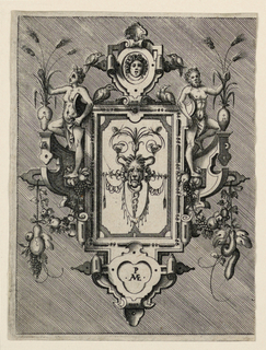 Print, Plate from Compertimenta Pictoriis Flosculis Manubiis que Bellicis Variegata