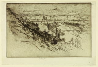 Print, Rouen from Bon Secours