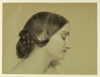 Drawing, Profile of a Woman with a Braided Knot