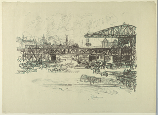 Print, Railroad Station, Berlin