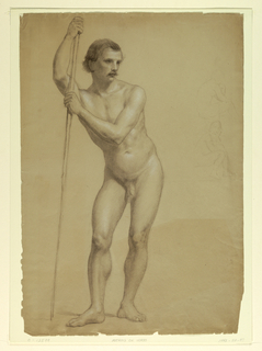 Drawing, Standing Male Nude
